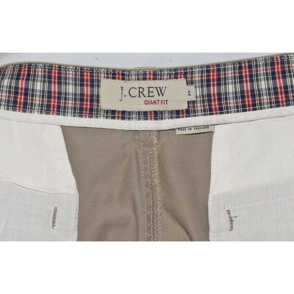 J Crew Giant Fit Mens Chino Pants Size 34 Beige Khaki 100% Cotton Tapered Preppy - Picture 14 of 14